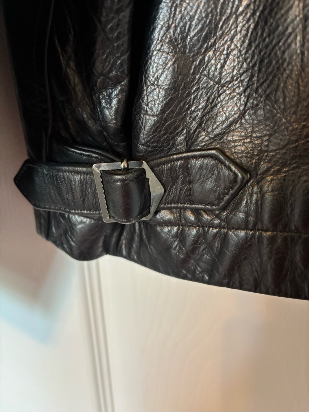 Vintage Banana Republic Men’s Black Leather Zip Jacket - Picture 10 of 10